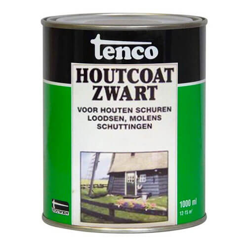 Tenco houtcoat zwart 5 liter