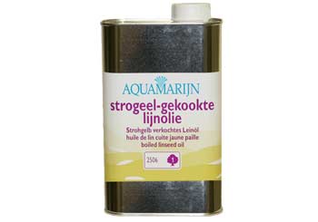 Aquamarijn Gekookte Lijnolie 1 Liter