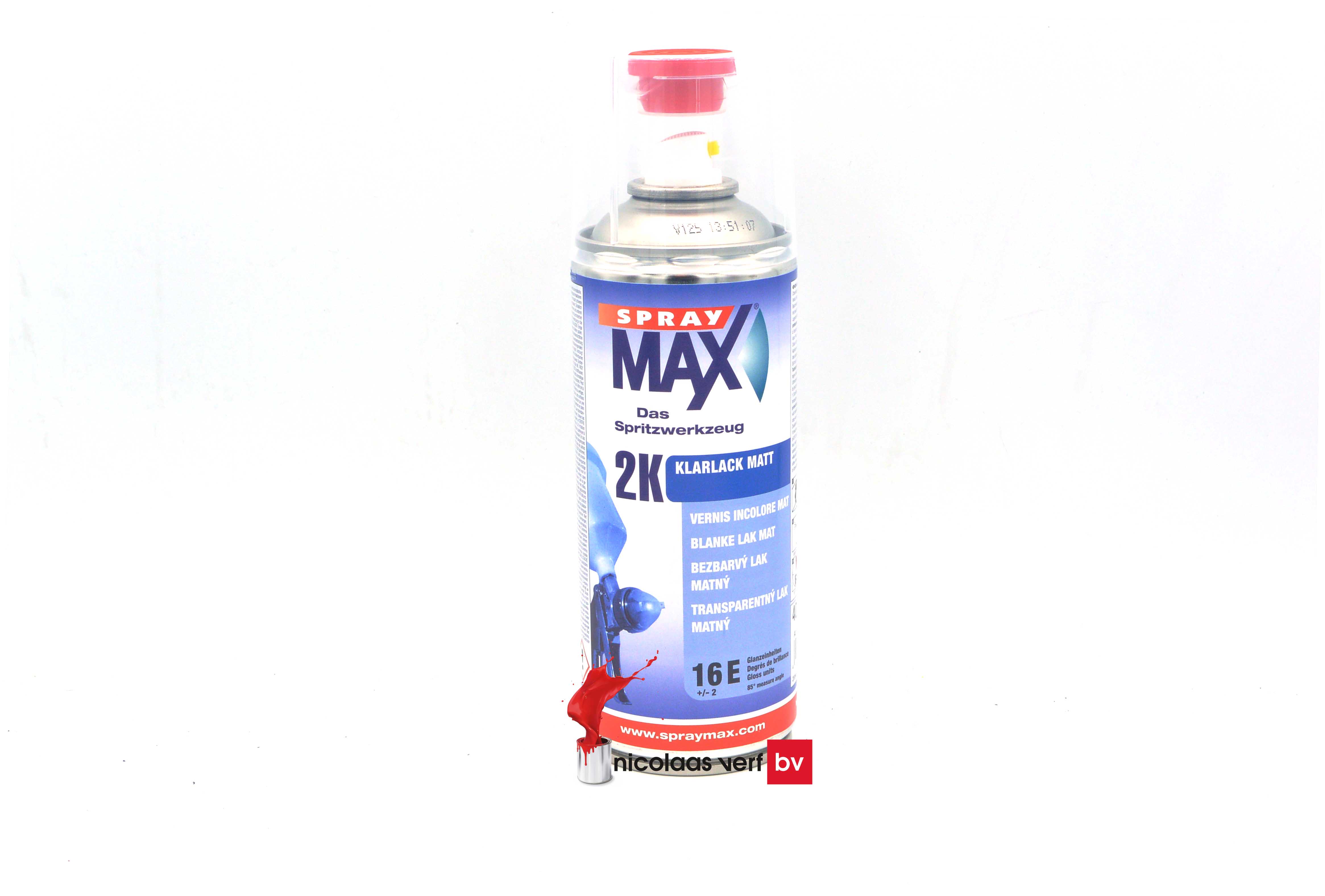 Spray MAX 2K Blanke Lak Mat Spuitbus 400 Ml