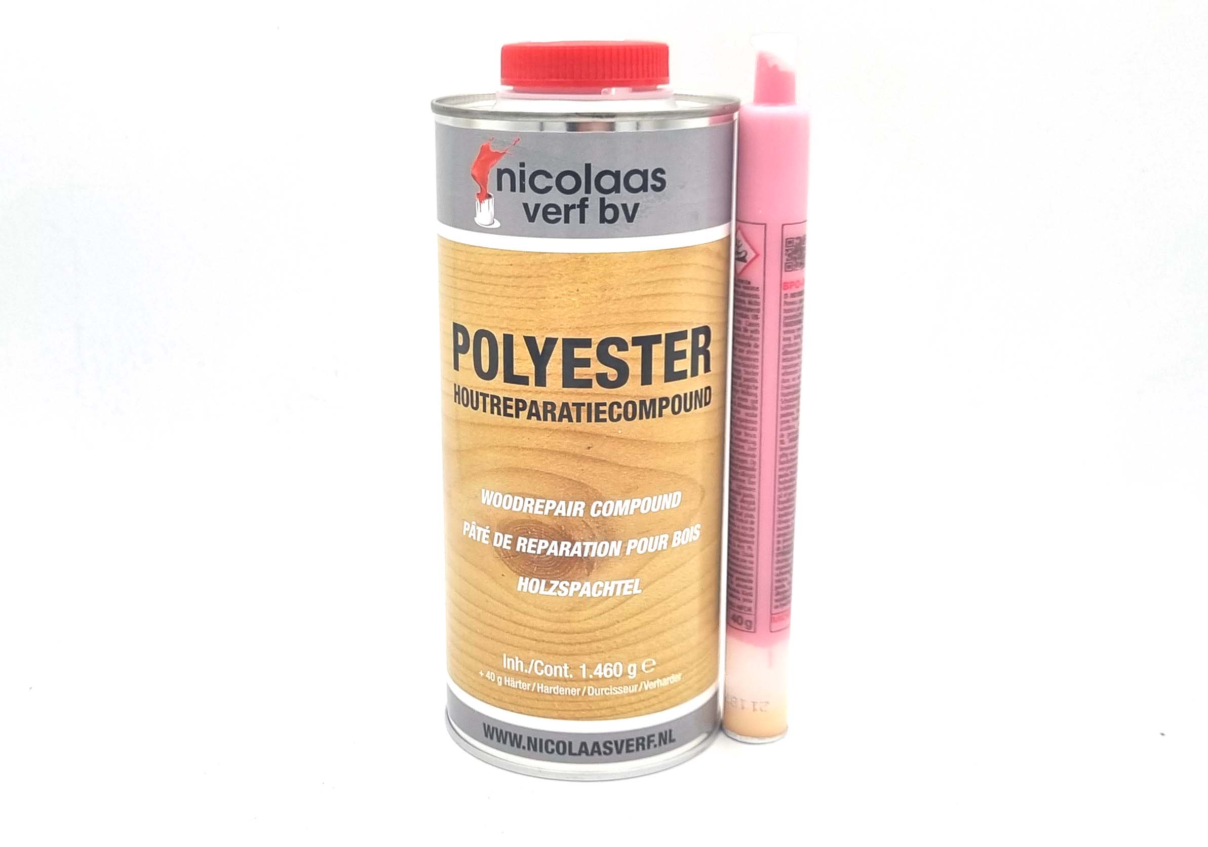 Nicolaas Polyester Houtreparatiecompound 1,5 Kg Patroon
