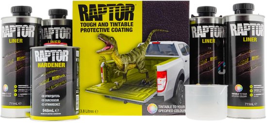Raptor Tintable coating bedliner 3,8 liter Raptor Tintable coating bedliner 3,8 liter